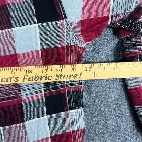 Wrangler Authentics Men's Plaid Quilted Lined Flannel Shirt Jacket Hoodie Red M - Picture 10 of 11